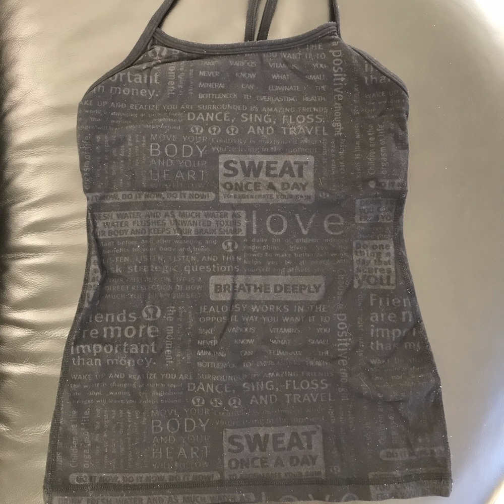 Lululemon Power Y Black Tank